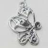 Pendant, Zinc Alloy Jewelry Findings, Butterfly 18x27mm, Sold by Bag  