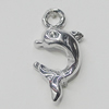 Pendant, Zinc Alloy Jewelry Findings, Dolphin 10x18mm, Sold by Bag  