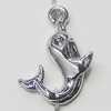 Pendant, Zinc Alloy Jewelry Findings, Dolphin 13x19mm, Sold by Bag  