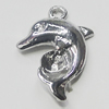 Pendant, Zinc Alloy Jewelry Findings, Dolphin 17x23mm, Sold by Bag  