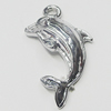 Pendant, Zinc Alloy Jewelry Findings, Dolphin 16x26mm, Sold by Bag  