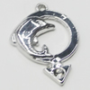 Pendant, Zinc Alloy Jewelry Findings, Dolphin 22x29mm, Sold by Bag  