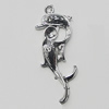 Pendant, Zinc Alloy Jewelry Findings, Dolphin 18x47mm, Sold by Bag  