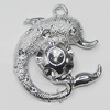 Pendant, Zinc Alloy Jewelry Findings, Dolphin 30x36mm, Sold by Bag  