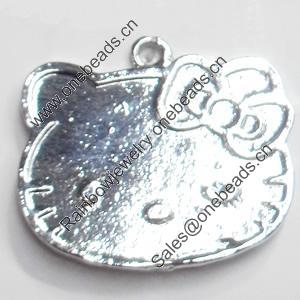 Pendant, Zinc Alloy Jewelry Findings, 23x21mm, Sold by Bag  