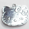 Pendant, Zinc Alloy Jewelry Findings, 23x21mm, Sold by Bag  