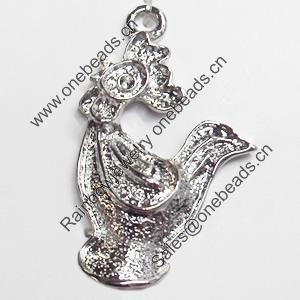 Pendant, Zinc Alloy Jewelry Findings, 20x34mm, Sold by Bag  