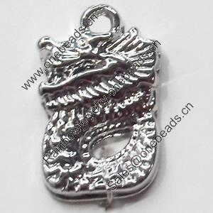 Pendant, Zinc Alloy Jewelry Findings, 10x15mm, Sold by Bag  