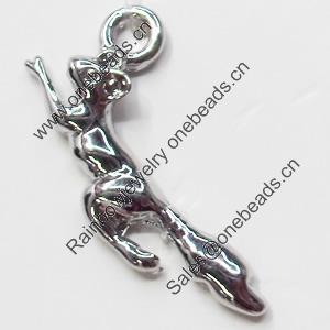 Pendant, Zinc Alloy Jewelry Findings, 11x25mm, Sold by Bag  