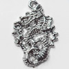 Pendant, Zinc Alloy Jewelry Findings, 22x33mm, Sold by Bag  
