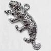 Pendant, Zinc Alloy Jewelry Findings, 52x24mm, Sold by Bag  