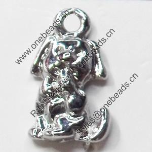 Pendant, Zinc Alloy Jewelry Findings, 10x18mm, Sold by Bag  
