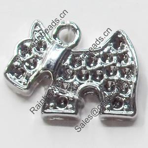 Pendant, Zinc Alloy Jewelry Findings, 19x13mm, Sold by Bag  