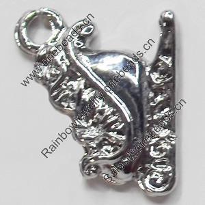 Pendant, Zinc Alloy Jewelry Findings, 18x16mm, Sold by Bag  