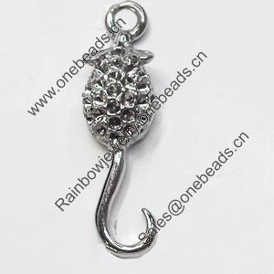 Pendant, Zinc Alloy Jewelry Findings, 7x26mm, Sold by Bag  