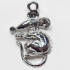 Pendant, Zinc Alloy Jewelry Findings, 17x28mm, Sold by Bag  