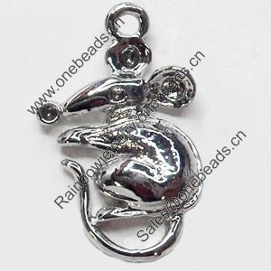 Pendant, Zinc Alloy Jewelry Findings, 17x28mm, Sold by Bag  