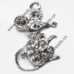 Pendant, Zinc Alloy Jewelry Findings, 17x28mm, Sold by Bag  