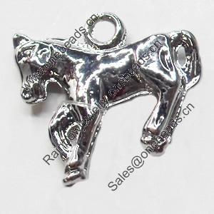 Pendant, Zinc Alloy Jewelry Findings, Horse, 18x15mm, Sold by Bag  