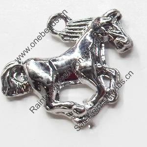 Pendant, Zinc Alloy Jewelry Findings, Horse, 20x17mm, Sold by Bag  