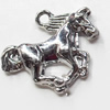 Pendant, Zinc Alloy Jewelry Findings, Horse, 20x17mm, Sold by Bag  
