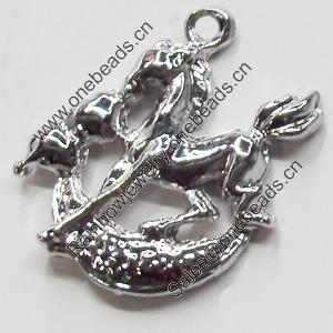 Pendant, Zinc Alloy Jewelry Findings, Horse, 20x20mm, Sold by Bag  