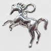 Pendant, Zinc Alloy Jewelry Findings, Horse, 15x17mm, Sold by Bag  