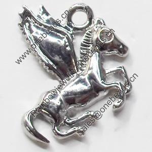 Pendant, Zinc Alloy Jewelry Findings, Horse, 16x20mm, Sold by Bag  