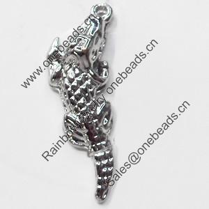 Pendant, Zinc Alloy Jewelry Findings, 10x31mm, Sold by Bag  