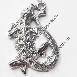 Pendant, Zinc Alloy Jewelry Findings, 23x33mm, Sold by Bag  