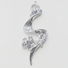 Pendant Setting Zinc Alloy Jewelry Findings, 12x28mm, Sold by Bag  