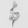 Pendant Setting Zinc Alloy Jewelry Findings, 12x28mm, Sold by Bag  