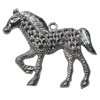 Pendant, Zinc Alloy Jewelry Findings, Horse, 45x38mm, Sold by Bag  