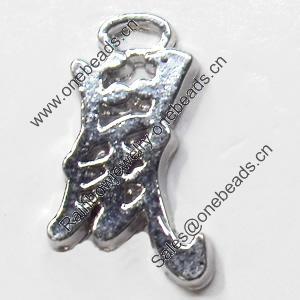 Pendant, Zinc Alloy Jewelry Findings, 11x20mm, Sold by Bag