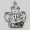 Pendant Setting Zinc Alloy Jewelry Findings, Crown 14x19mm, Sold by Bag  