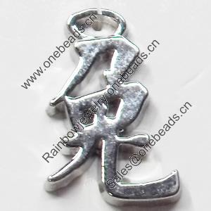 Pendant, Zinc Alloy Jewelry Findings, 12x19mm, Sold by Bag  