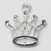 Pendant Setting Zinc Alloy Jewelry Findings, Crown 17x18mm, Sold by Bag  