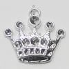 Pendant Setting Zinc Alloy Jewelry Findings, Crown 20x19mm, Sold by Bag  