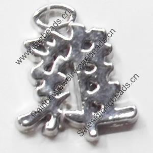Pendant, Zinc Alloy Jewelry Findings, 14x17mm, Sold by Bag  