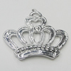 Pendant, Zinc Alloy Jewelry Findings, Crown 22x16mm, Sold by Bag  