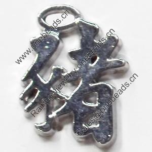 Pendant, Zinc Alloy Jewelry Findings, 13x19mm, Sold by Bag  