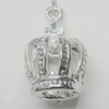 Pendant, Zinc Alloy Jewelry Findings, Crown 13x19mm, Sold by Bag  
