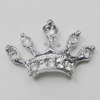 Pendant Setting Zinc Alloy Jewelry Findings, Crown 22x14mm, Sold by Bag  