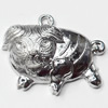 Pendant, Zinc Alloy Jewelry Findings, Pig, 34x28mm, Sold by Bag