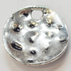 Pendant, Zinc Alloy Jewelry Findings, Flat Round, 17mm, Sold by Bag  