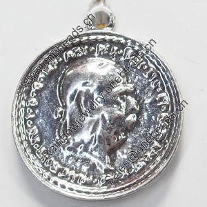 Pendant, Zinc Alloy Jewelry Findings, 24x26mm, Sold by Bag  