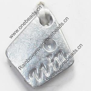 Pendant, Zinc Alloy Jewelry Findings, 10x13mm, Sold by Bag  