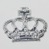 Pendant, Zinc Alloy Jewelry Findings, Crown 30x26mm, Sold by Bag  