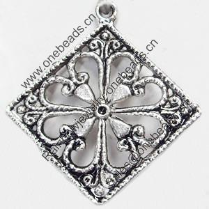 Pendant, Zinc Alloy Jewelry Findings, 28x31mm, Sold by Bag  