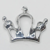 Pendant, Zinc Alloy Jewelry Findings, Crown 38x33mm, Sold by Bag  